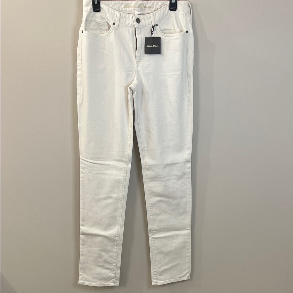 Eddie Bauer Women's Crisp White Skinny Jeans - size 6 Tall